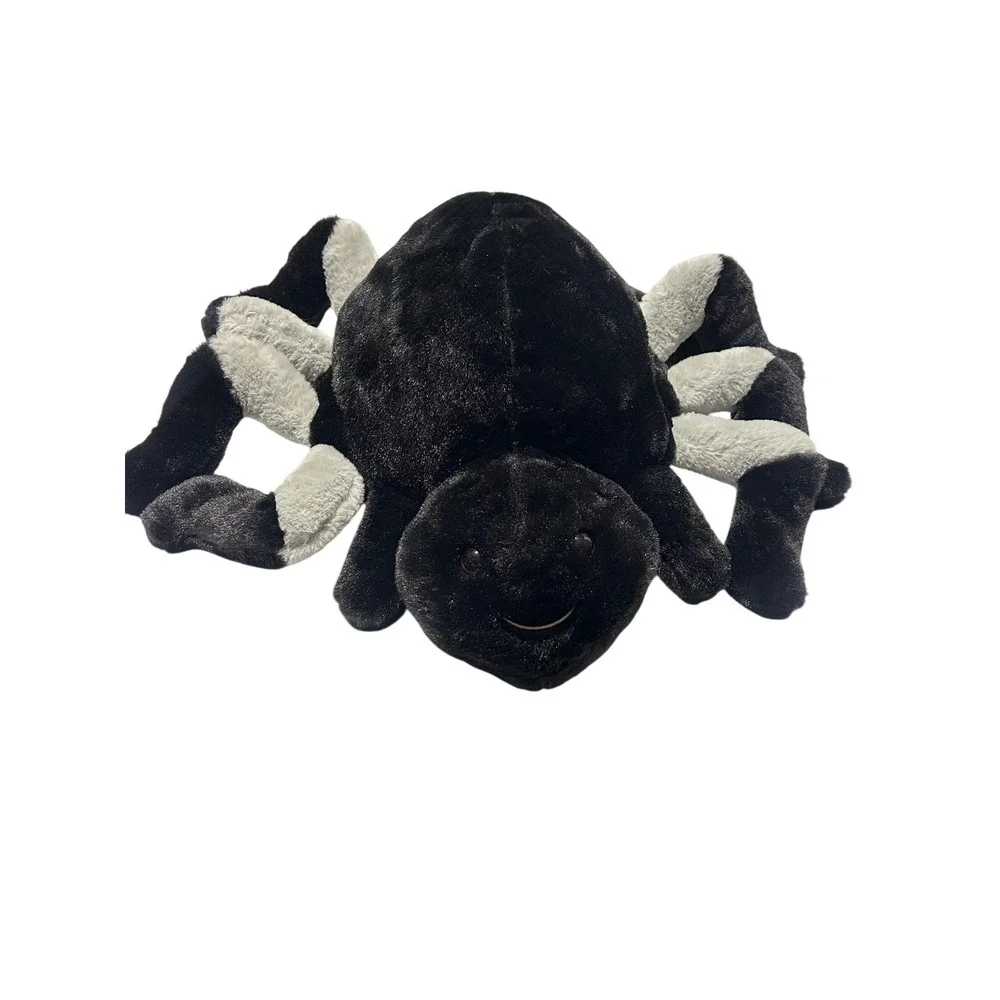 UK Large Plush Spider Black Grey Bug Rare Cancer Research Hand Pocket Puppet